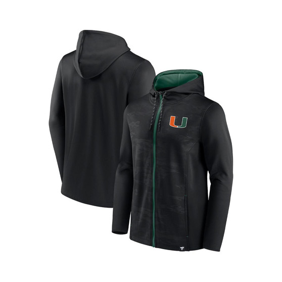 Men's Branded Black Miami Hurricanes Ball Carrier Full-Zip Hoodie
