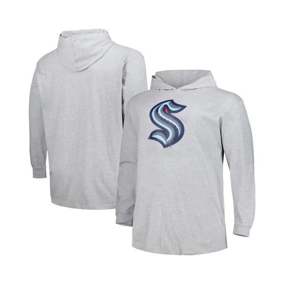Men's Heather Gray Seattle Kraken Big and Tall Pullover Hoodie