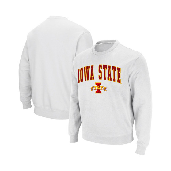 Men's White Iowa State Cyclones Arch & Logo Crew Neck Sweatshirt