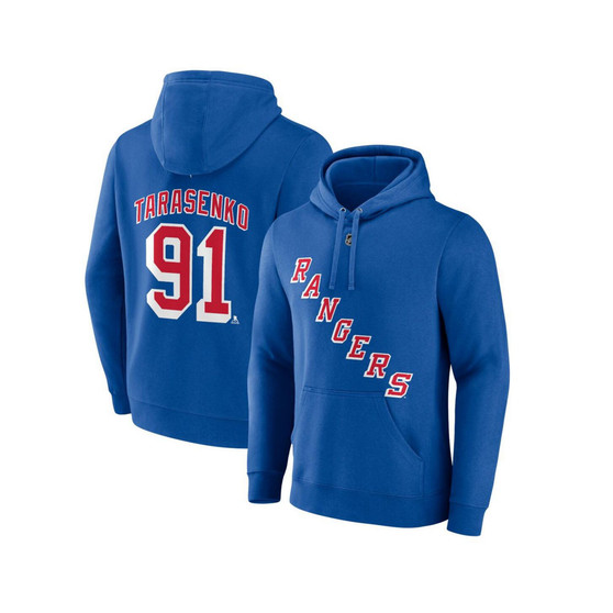 Men's Branded Vladimir Tarasenko Royal New York Rangers Authentic Stack Name and Number Pullover Hoodie