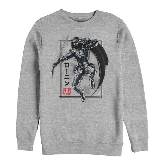 Marvel Men's Avengers Endgame Ronin Jumping Action Pose, Crewneck Fleece
