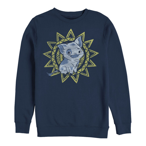 Disney Men's Moana Pua Sunshine, Crewneck Fleece