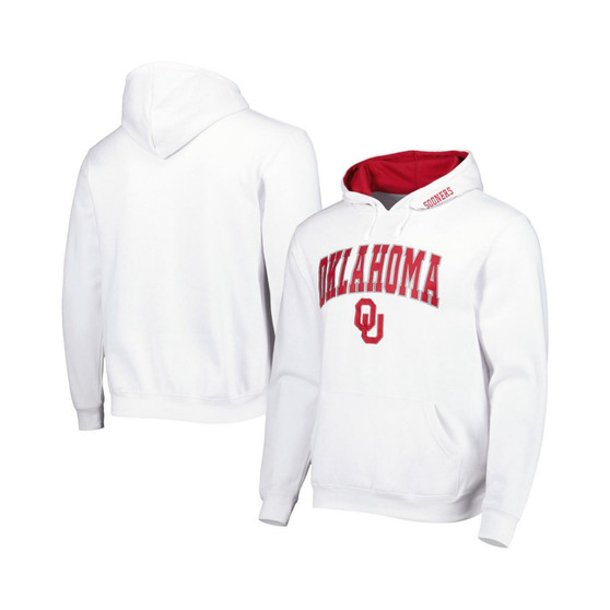 Men's White Oklahoma Sooners Arch and Team Logo 3.0 Pullover Hoodie