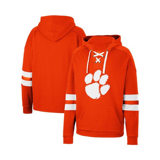 Men's Orange Clemson Tigers Lace-Up 4.0 Pullover Hoodie