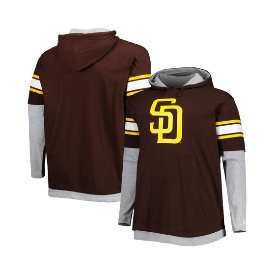 Men's Brown San Diego Padres Big and Tall Twofer Pullover Hoodie