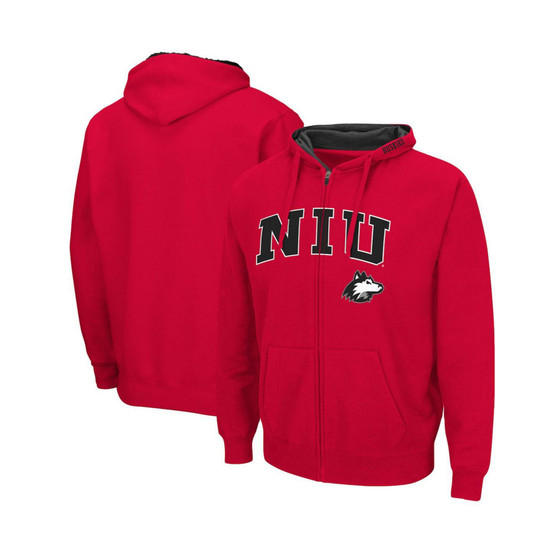 Men's Cardinal Northern Illinois Huskies Arch Logo 3.0 Full-Zip Hoodie