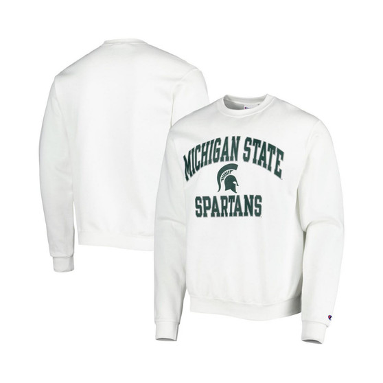 Men's White Michigan State Spartans High Motor Pullover Sweatshirt