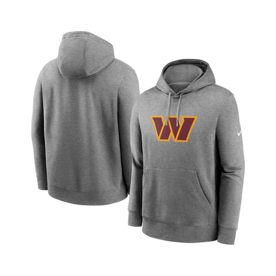 Men's Heathered Gray Washington Commanders Rewind Club Fleece Pullover Hoodie