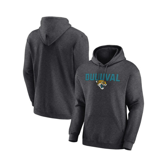 Men's Branded Charcoal Jacksonville Jaguars Victory Earned Pullover Hoodie