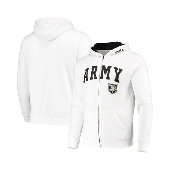 Men's White Army Black Knights Arch and Logo 3.0 Full-Zip Hoodie