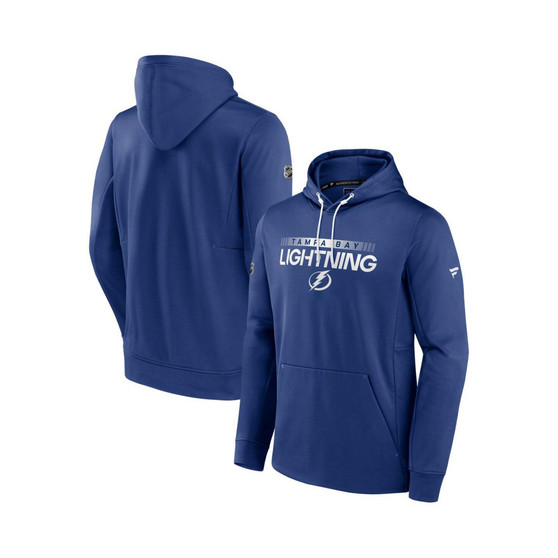 Men's Branded Blue Tampa Bay Lightning Authentic Pro Rink Pullover Hoodie