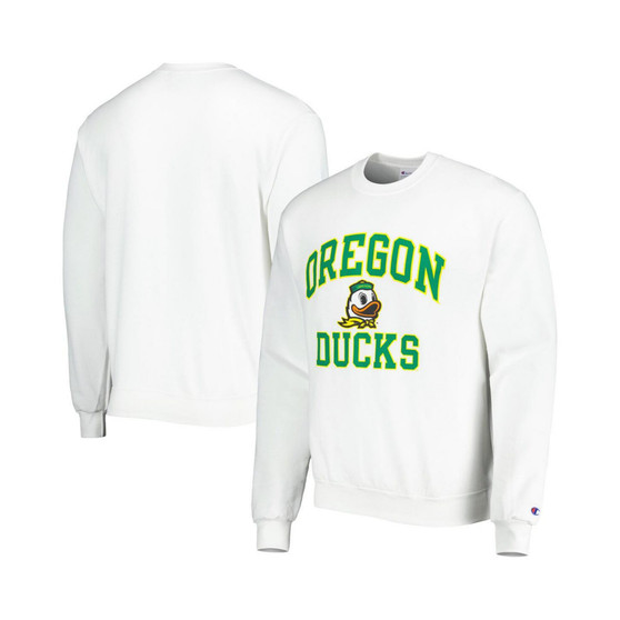 Men's White Oregon Ducks High Motor Pullover Sweatshirt
