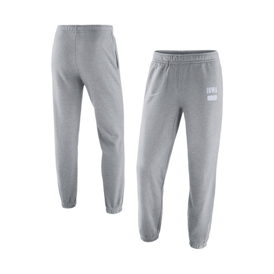 Men's Heathered Gray Iowa Hawkeyes Saturday Fleece Pants