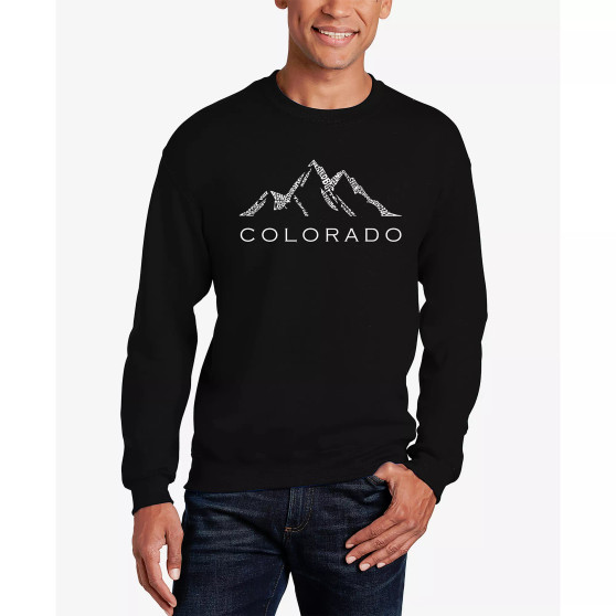 Men's Word Art Crewneck Colorado Ski Towns Sweatshirt