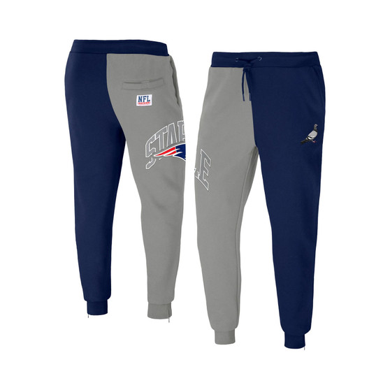 Men's NFL X Staple Navy, Gray New England Patriots Split Logo Fleece Pants