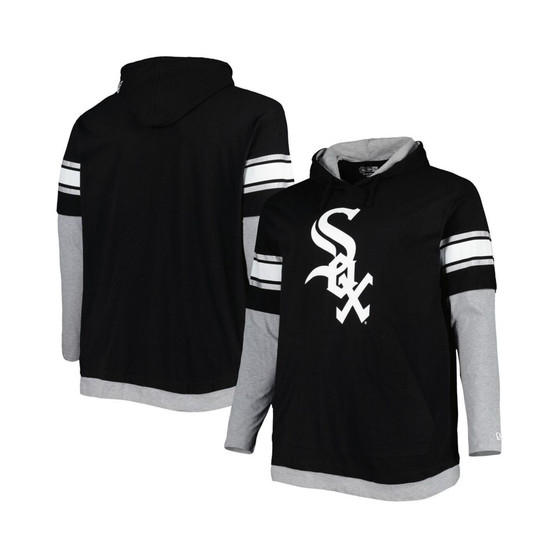 Men's Black Chicago White Sox Big and Tall Twofer Pullover Hoodie