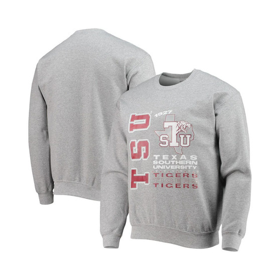 Men's Heathered Gray Texas Southern Tigers Pullover Sweatshirt