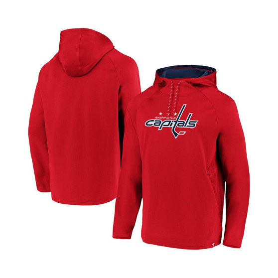 Men's Branded Red Washington Capitals Iconic Defender Fleece Pullover Hoodie