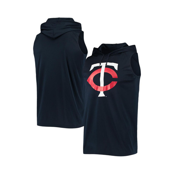 Men's Navy Minnesota Twins Sleeveless Pullover Hoodie