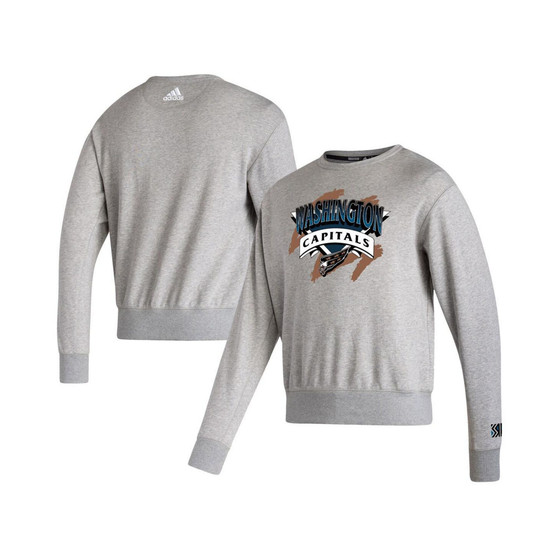 Men's Gray Washington Capitals Reverse Retro 2.0 Vintage-Like Pullover Sweatshirt