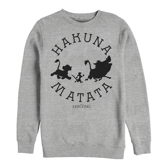 Disney Men's Lion King Hakuna Matata Pride Camp, Crewneck Fleece