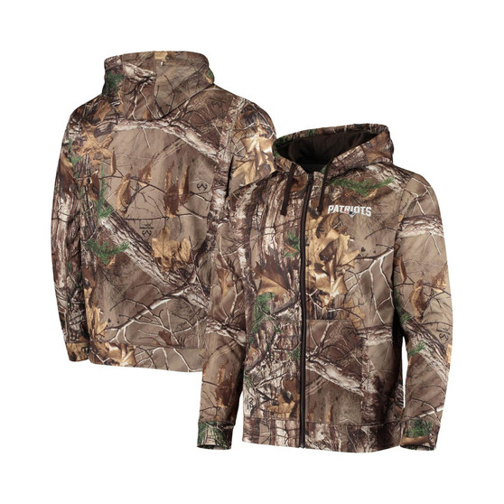 Men's Realtree Camo New England Patriots Trophy Tech Fleece Full-Zip Hoodie