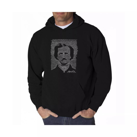 Men's Word Art Hoodie - Edgar Allen Poe - The Raven