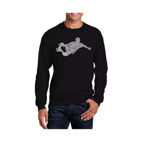Men's Word Art Popular Skating Moves and Tricks Crewneck Sweatshirt