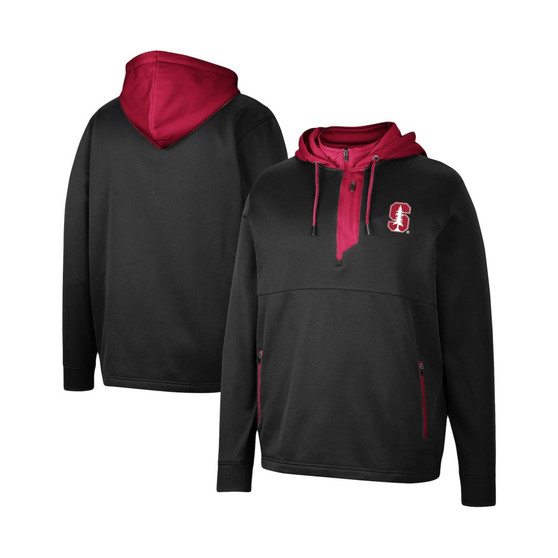 Men's Black Stanford Cardinal Luge 3.0 Quarter-Zip Hoodie