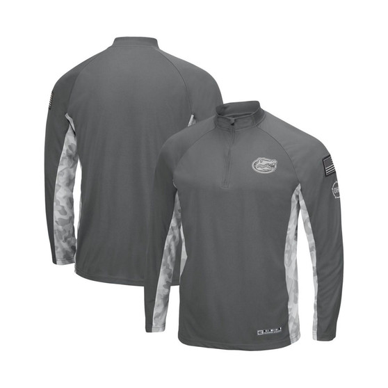 Men's Gray, Camo Florida Gators OHT Military-Inspired Appreciation Swoop Quarter-Zip Jacket