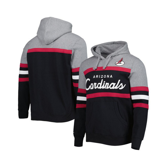 Men's Black, Heathered Gray Arizona Cardinals Head Coach Pullover Hoodie