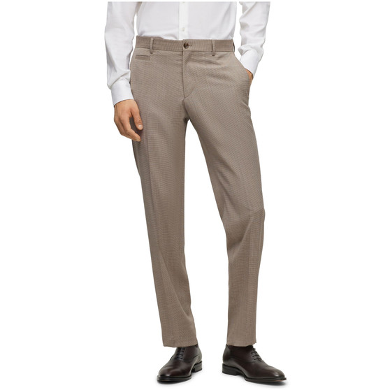 Men's Micro-Patterned Slim-Fit Trousers