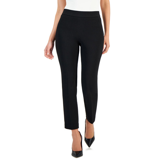 Women's Crosshatch Slim-Leg Ankle Pants