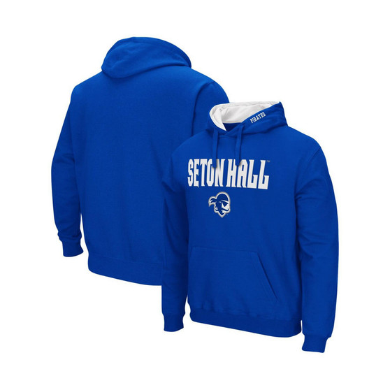 Men's Blue Seton Hall Pirates Arch and Logo Pullover Hoodie