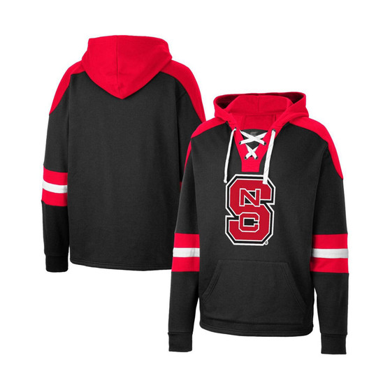 Men's Black NC State Wolfpack Lace-Up 4.0 Pullover Hoodie