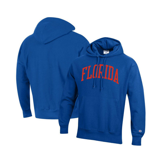 Men's Royal Florida Gators Team Arch Reverse Weave Pullover Hoodie