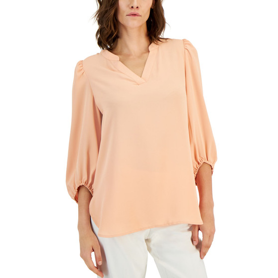 Women's 3/4-Sleeve Popover Blouse