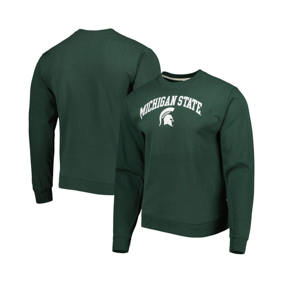 Men's Green Michigan State Spartans 1965 Arch Essential Fleece Pullover Sweatshirt