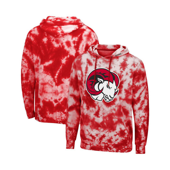 Men's Red Winston-Salem State Rams Tie-Dye Pullover Hoodie
