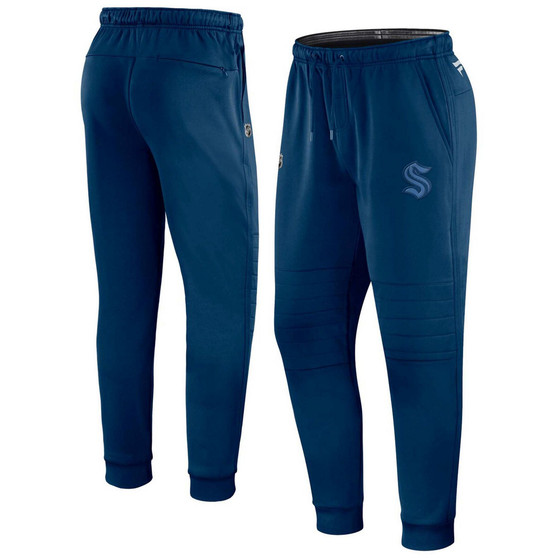 Men's Navy Seattle Kraken Authentic Pro Travel and Training Sweatpants