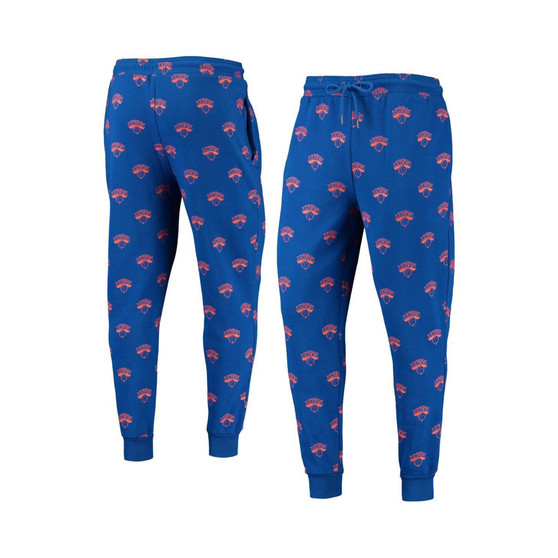 Men's Royal New York Knicks Allover Logo Jogger Pants
