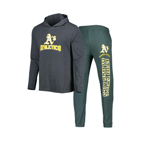 Men's Green, Charcoal Oakland Athletics Meter Hoodie and Joggers Set