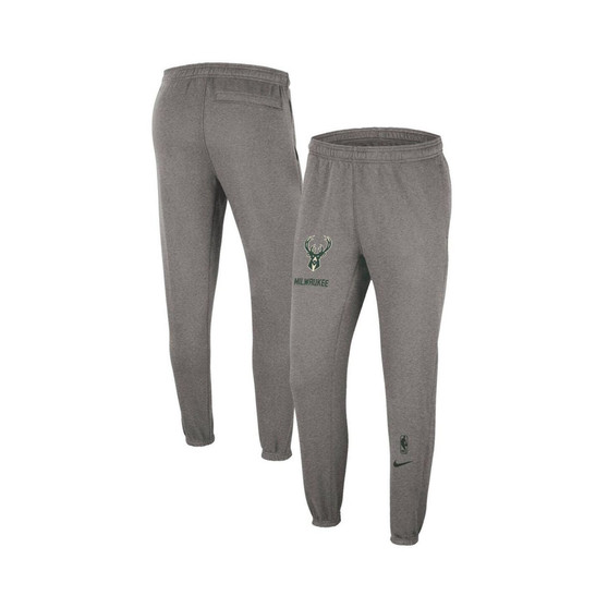 Men's Heather Charcoal Milwaukee Bucks 2022/23 City Edition Courtside Brushed Fleece Sweatpants