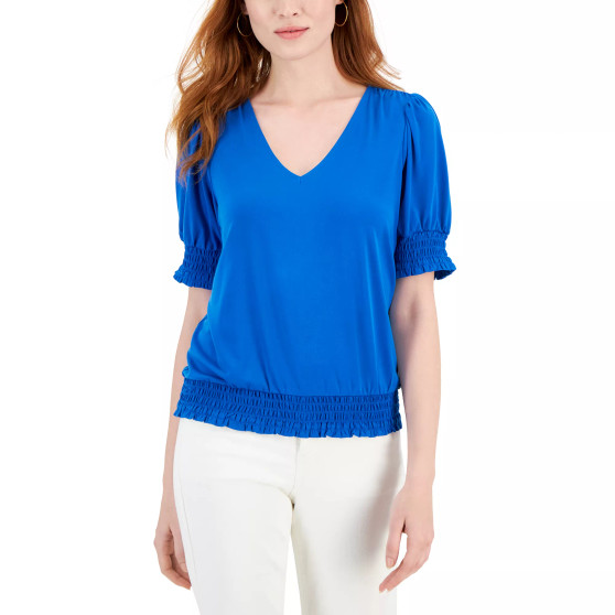 Women's Smocked-Trim Top, Created for Macy's