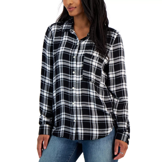 Women's Plaid Button-Up Shirt, Created for Macy's