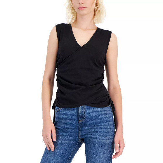 Women's Ruched V-Neck Crossover Top, Created for Macy's