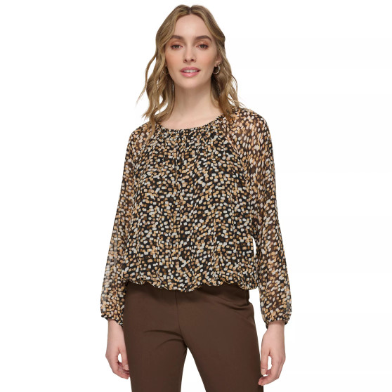 Women's Long-Sleeve Elastic-Hem Top