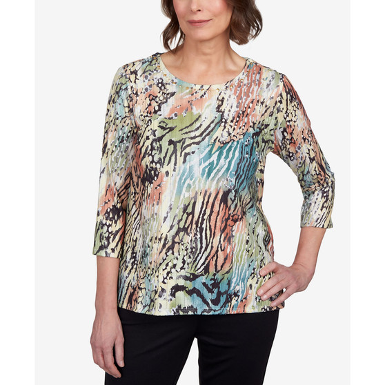 Women's Classics Abstract Tiger Stripe Top