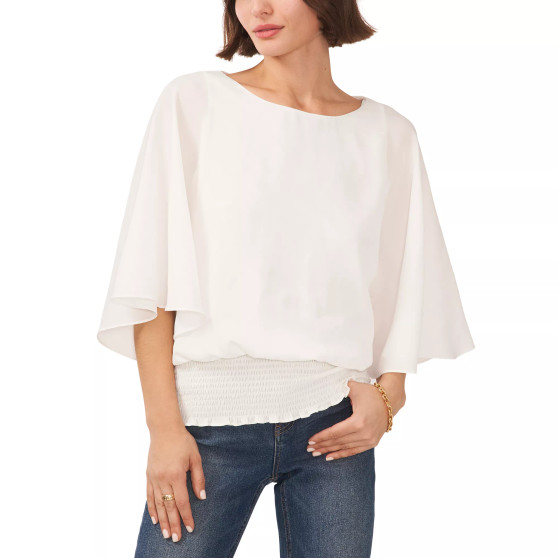 Women's Smocked-Waist Top