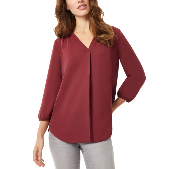 Women's Kelly Solid-Color V-Neck Blouse